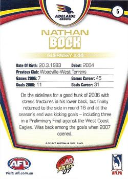 2007 Select AFL Supreme #5 Nathan Bock Back